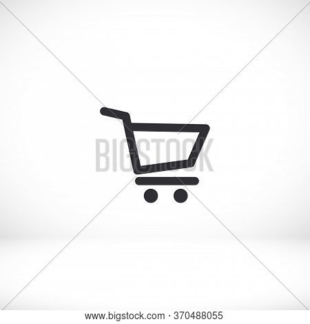 Basket. Icon For Shopping. Vector Basket. Cart On Wheels Eps 10. Flat Design. The Work Of The Basket