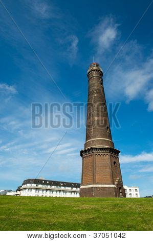 Gamle fyrtårn på tyske ø Borkum