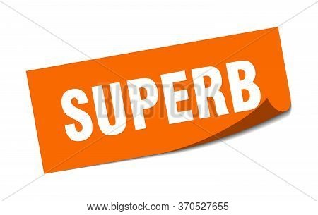 Superb Sticker. Superb Square Sign. Superb. Peeler