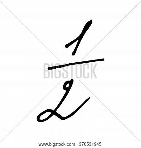 Isolated On White Background Picture From A Mathematical Formula, An Inscription, Vector Stock Illus