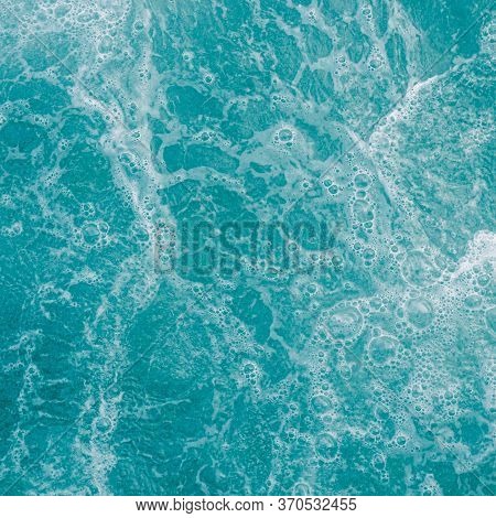 Turquoise Green Sea Water, Abstract Texture Nature Background