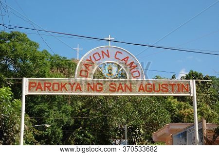 Palawan, Ph - March 9 - Parokya Ng San Agustin (parish Of San Agustin) Entrance Arch On March 9, 201