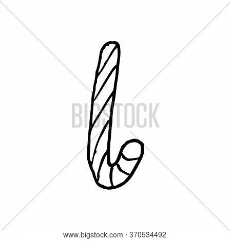 Isolated On White Background Sweets, Cake, Pastry, Stock Illustration, Vector, Hand Drawing, Design 