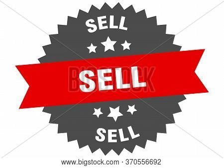Sell Sign. Sell Circular Band Label. Round Sell Sticker