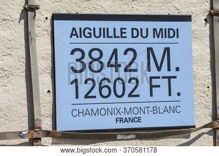 Aiguille Du Midi Is A 3842 M Mountain In The Mont Blanc Massif Within The French Alps Near The Chamo