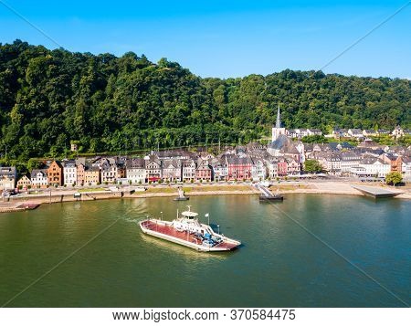 Sankt Goar Is A Town On The West Bank Of The Middle Rhine In Germany
