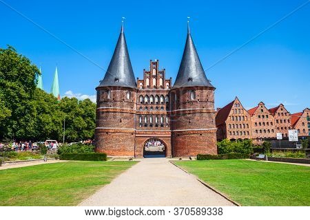 Holsten Gate Or Holstein Tor Or Later Holstentor Is A City Gate And Museum In The Lubeck Old Town In