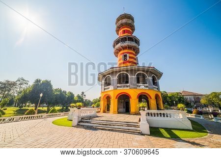 Tower Withun Thasana Or The Sage Lookout In Bang Pa-in Royal Palace Or The Summer Palace In Ayutthay