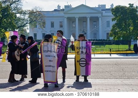 Washington, D.c., Usa - November 13, 2017: Activists Are Requesting Ratification Of The Equal Rights