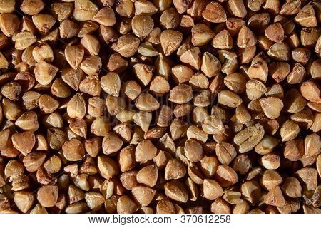 Buckwheat Porridge Pattern Breakfast Food Top View Close Up