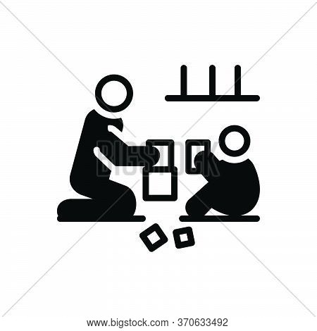 Black Solid Icon For Plays Fun Entertainment Recreation Amusement Shindy Game Indoor