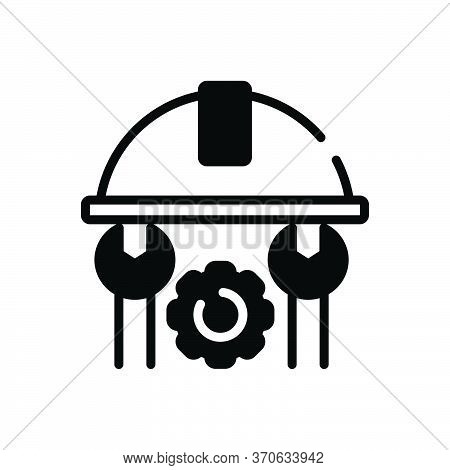Black Solid Icon For Engineer Tool Machinist Manipulator Appliance