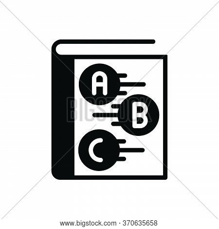 Black Solid Icon For Manual Guide Cicerone Booklet Education Reference Notebook