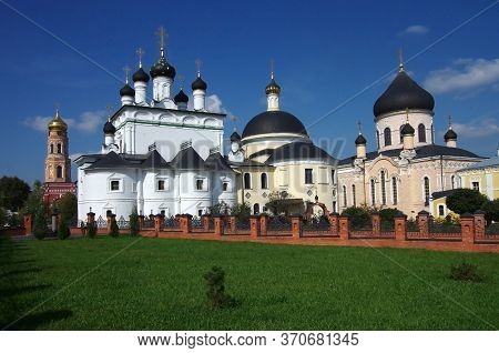 Village Novyy Byt, Chekhov District, Russia - September, 2019: The Monastery Of The Ascension Of Dav