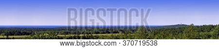Panoramic View Of Polish Seacoast With Lighthouse In Background - Stilo, Pomerania, Poland