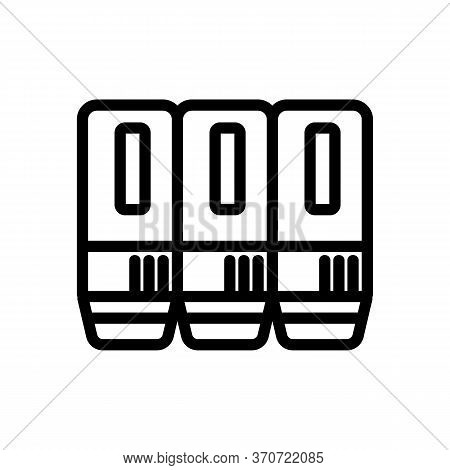 Ink Cartridges For Printer Icon Vector. Ink Cartridges For Printer Sign. Isolated Contour Symbol Ill