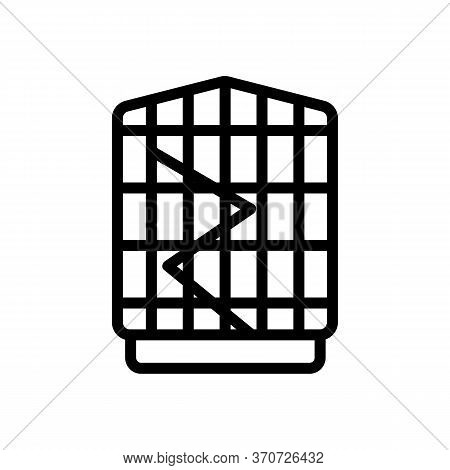 Cavy Cage Icon Vector. Cavy Cage Sign. Isolated Contour Symbol Illustration