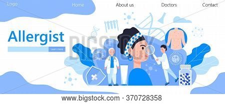 Allergist Concept For Medical Websites And Landing Pages, Blog. Disease Of The Skin And Dermatologic