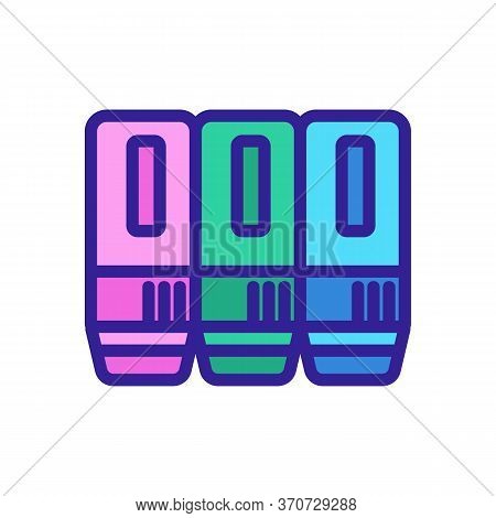 Ink Cartridges For Printer Icon Vector. Ink Cartridges For Printer Sign. Isolated Color Symbol Illus