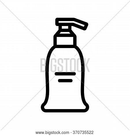 Foamy Serum Bottle Icon Vector. Foamy Serum Bottle Sign. Isolated Contour Symbol Illustration