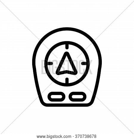 Compass Boat Device Icon Vector. Compass Boat Device Sign. Isolated Contour Symbol Illustration