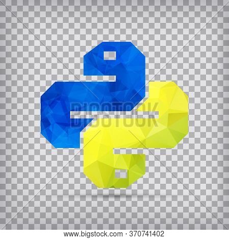 Python Icon Isolated On Background. Trendy Snake Vector Symbol F