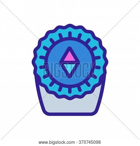 Compass Navigation Device Icon Vector. Compass Navigation Device Sign. Isolated Color Symbol Illustr