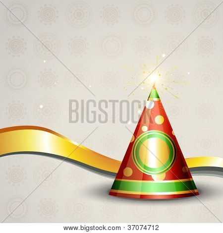 diwali crackers vector background illustration