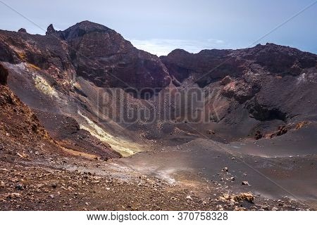 Pico Do Fogo Volcano Crater In Cha Das Caldeiras, Cape Verde, Africa