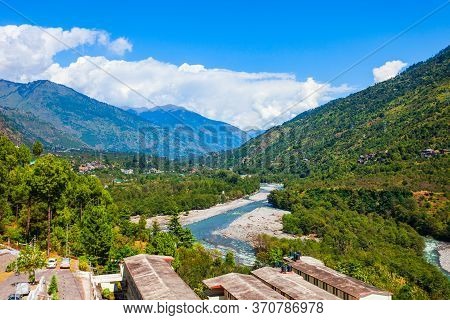 Apartment Buildings At The Beas River Valley Between Manali And Kullu Town, Himachal Pradesh State I