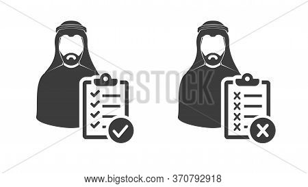Arab Men Investigation Icon , Saudi Man Ksa, Uae