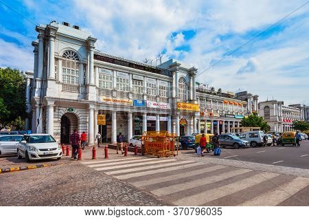 New Delhi, India - September 26, 2019: Connaught Place Or Cp Is One Of The Largest Financial, Commer