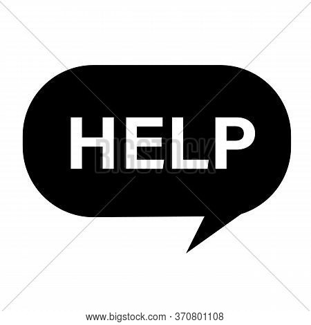 Help Icon On White Background. Flat Style. Faq Symbol. Help Icon In Bubble Sign.