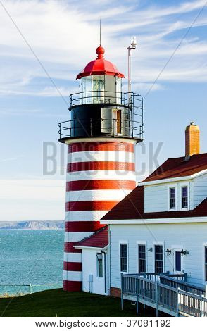 West Quoddy hoved Lighthouse, Maine, USA