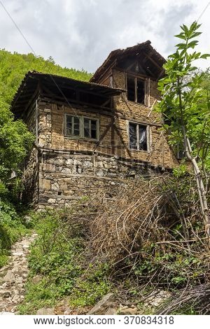 Pirin, Bulgaria -  May 2, 2014: Old House Know As The House Of Pirin Dragon In Village Of Pirin, Bla