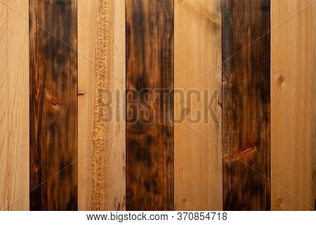 Wooden Background From Dark And Light Planks For Ecologycal And Natural Nature Concept.