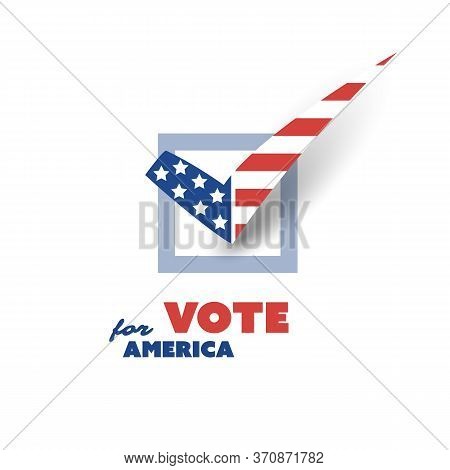 Usa Voting Encouragement Design Concept With Tick