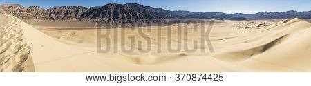 Eureka Sand Dunes Death Valley National Park Panoramic Photo Golden Sand California Highest Desert M