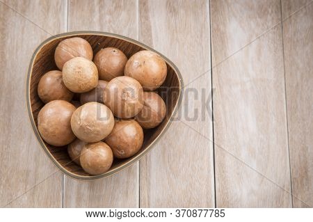 Macadamia Nuts - Macadamia Integrifolia. Text Space