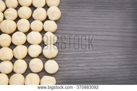 Macadamia Nuts - Macadamia Integrifolia. Text Space