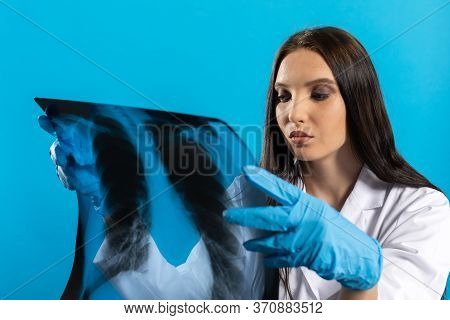 The Pulmonologist Checks The Patients Lungs For Any Disturbing Changes.
