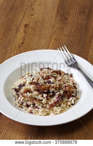 radicchio al risotto, italian cuisine