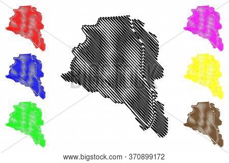 Terrassa City (kingdom Of Spain, Catalonia) Map Vector Illustration, Scribble Sketch City Of Terrass
