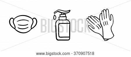 Sanitation Accessories Icon To Help During Corona Virus Or Covid 19