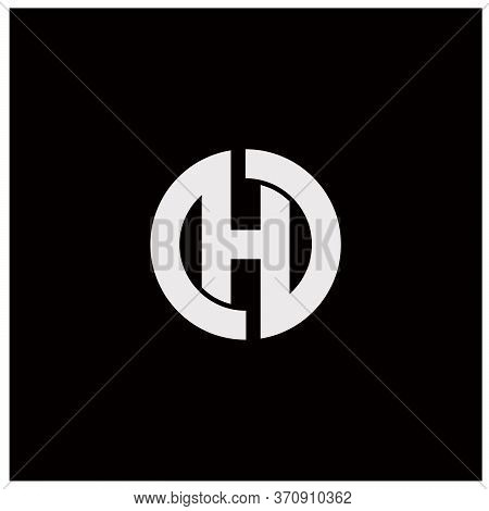 Rounded White Letter H Logo Design Fully Editable