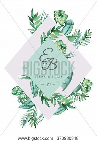 Summer Creative Design Template. Invitation Cards For Wedding.