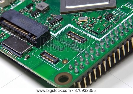 Moscow, Russia - June 11, 2020: Pay A Mini Computer With A Processor And Interface Connectors. Minia