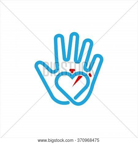 Heart Care Sport Logo Design Template. Healthcare And Medical Icon Inspiration