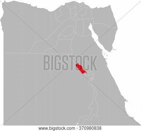 Sohag Governorate Highlighted On Egypt Map. Business Concepts And Backgrounds.