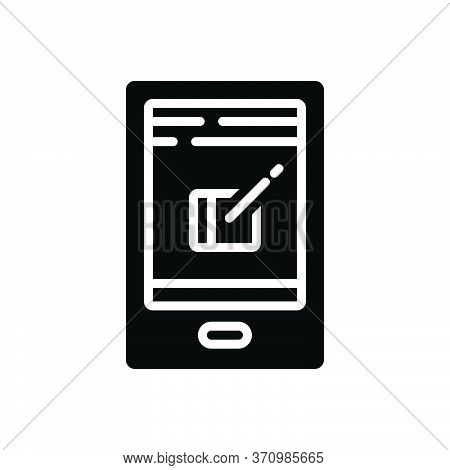 Black Solid Icon For Post Letter Message Report Legwork